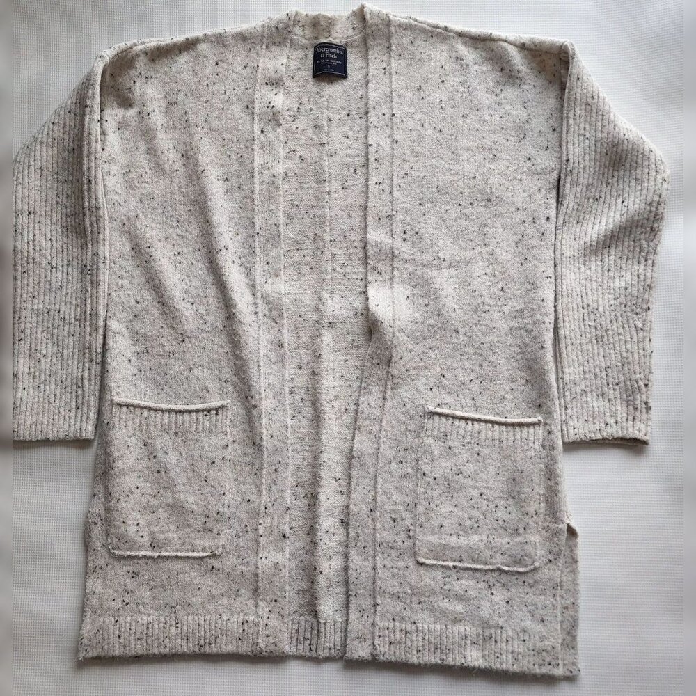 Abercrombie & Fitch Women's Open Front Gray Long Cardigan Size Small